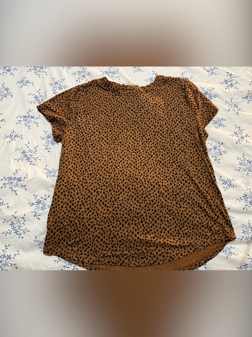 Sonoma Brown Short Sleeve Animal Print Tee